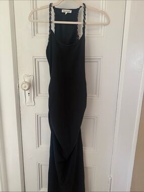 Heartloom Black Maxi Dress with Braided Straps